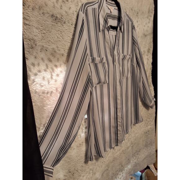 LADIES PINSTRIPE BLOUSE 2X - Picture 5 of 5